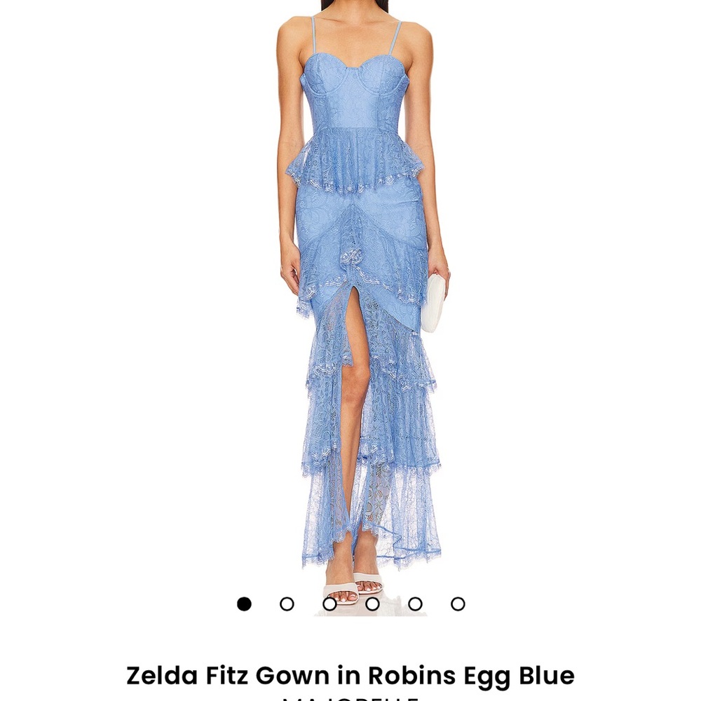 MAJORELLE | Zelda Fitz Gown in Robins Egg Blue | Size Small